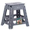 Tabouret pliant antiderapant 39x32x40 cm plastique gris - vuunut.com