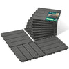 Lot de 11 dalles clipsables exterieures 30x30cm modulaire plastique anthracite - vuunut.com