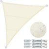 Voile d'ombrage Triangle en Polyester Imperméable avec Kit de Montage 5x5x5m Beige - vuunut.com