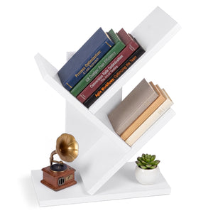 Bibliotheque Arbre etagere a Livres 30x16x40.5cm Blanc - vuunut.com