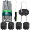 Lot de 250 piquets de fixation U 150x30mm avec 125 Rondelles de fixation plastique - vuunut.com