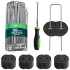 Lot de 100 piquets de fixation U 150x30mm avec 50 Rondelles de fixation plastique - vuunut.com