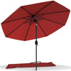 Parasol inclinable 2.70 x 2.40m avec housse de protection rouge - vuunut.com