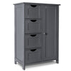 Meuble de salle de bain rangement 4 tiroirs 1 porte 82x55x30cm gris - vuunut.com