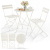 Set de Bistro en metal 1 table 2 chaises Crème - vuunut.com