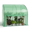 Serre de jardin hivernage murale adossee avec bache PE 200x100x180cm vert - vuunut.com