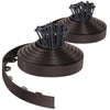 Bordure de jardin PVC flexible 40m avec piquets marron - vuunut.com