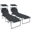 Transat pare soleil Lot de 2 pcs Noir - vuunut.com