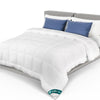 Couette legere doux avec rembourrage polyester 200gsm 220x240cm blanc - vuunut.com