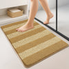 Lot de 2 Tapis de Bain Antidérapant chenille microfibre 60x90cm beige - vuunut.com