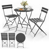 Set de Bistro en metal 1 table 2 chaises Gris - vuunut.com