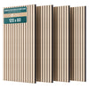 Lot de 4 panneaux acoustiques muraux Tasseaux en bois MDF avec feutre noir 120x60x2.1cm chêne blanc - vuunut.com