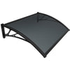 Auvent de porte marquise 120x80 cm en Polycarbonate anti UV Anthracite - vuunut.com