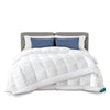 Couette 4 saisons doux 3 en 1 avec rembourrage polyester 500gsm 200x200cm blanc - vuunut.com