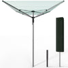 Etendoir a Linge Exterieur Rotatif avec housse de protection et Surface etendage 50m Argent Vert - vuunut.com