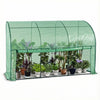 Serre de jardin hivernage murale adossee avec bache PE 300x100x180cm vert - vuunut.com