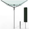 Etendoir a Linge Exterieur Rotatif avec housse de protection et Surface etendage 45m Argent Vert - vuunut.com
