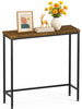 Console table style industriel en metal et MDF 75x24x75 cm Marron - vuunut.com