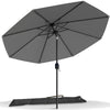 Parasol inclinable 2.70 x 2.40m avec housse de protection gris - vuunut.com