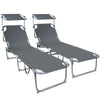 Transat pare soleil Lot de 2 pcs Gris - vuunut.com