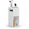 Table de chevet d’appoint avec tiroir et compartiment 25x30x66cm blanc - vuunut.com