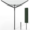 Etendoir a Linge Exterieur Rotatif avec housse de protection et Surface etendage 50m Noir - vuunut.com