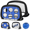 Lot de 2 buts de football 4 en 1 pliable pop up avec cibles 120x80x80cm noir - vuunut.com