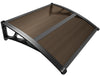 Auvent de porte marquise 100x80 cm transparent en Polycarbonate anti UV Marron - vuunut.com