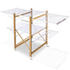 Sechoir a linge etendoir deluxe pliable Grande capacite sechage style bois blanc - vuunut.com