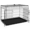 Cage pour chien pliable avec 2 portes verrouillable plateau amovible 122x75x81cm - vuunut.com