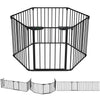 Barriere de securite cheminee pliable 3.75M 6 panneaux noir - vuunut.com