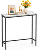 Console table style industriel en metal et MDF 75x24x75 cm Blanc - vuunut.com