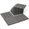Lot de 16 dalles clipsables exterieures 30x30cm en Composite WPC Gris - vuunut.com
