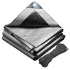 Bâche de Protection en Polyéthylène resistant et impermeable 180g/m² gris et noir 6x8m - vuunut.com
