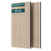 Lot de 2 panneaux acoustiques muraux Tasseaux en bois MDF avec feutre noir 120x60x2.1cm chêne blanc - vuunut.com
