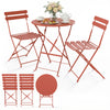 Set de Bistro en metal 1 table 2 chaises Rouge brique - vuunut.com