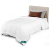 Couette legere doux avec rembourrage polyester 200gsm 135x200cm blanc - vuunut.com