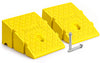 Lot de 2 Rampes de Trottoir en Polypropylene 25x27x13 cm Jaune - vuunut.com