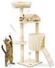 Arbre a chat 112cm multi niveaux Griffoir et niche Beige - vuunut.com