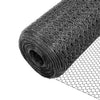 Grillage a poule avec fils 25mm en PVC gaine gris 1x50M - vuunut.com