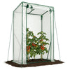 Serre de jardin Serre tomates avec grande porte enroulable bache PE renforcee 135g/m2 100x50x150cm Blanc - vuunut.com