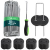 Lot de 150 piquets de fixation U 150x30mm avec 75 Rondelles de fixation plastique - vuunut.com
