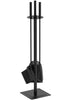 Serviteur de cheminée ensemble 4 pieces en metal noir - vuunut.com