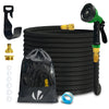 Tuyau d’Arrosage Extensible 15m Renforce avec Accessoires noir - vuunut.com