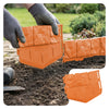 Lot de 175 pcs Bordure de jardin imitation pierre facile a installer 26.7m terracotta - vuunut.com