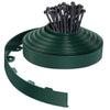 Bordure de jardin PVC flexible 20m avec piquets vert - vuunut.com
