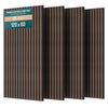 Lot de 4 panneaux acoustiques muraux Tasseaux en bois MDF avec feutre noir 120x60x2.1cm chêne foncé - vuunut.com