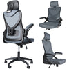 Fauteuil de Bureau Ergonomique pivotant avec appui tête et dossier toile respirant Gris - vuunut.com