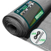 Brise vue occultant en HDPE 90g/m² 1.5x20m avec attaches de fixation gris - vuunut.com