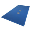 Bache piscine rectangulaire double couche en Polyethylene 160 gr/m2 avec filet ecoulement 4x8m Bleue - vuunut.com